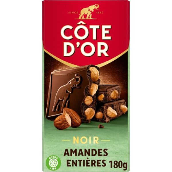 CÔTE D’OR Amandes Noir 180g