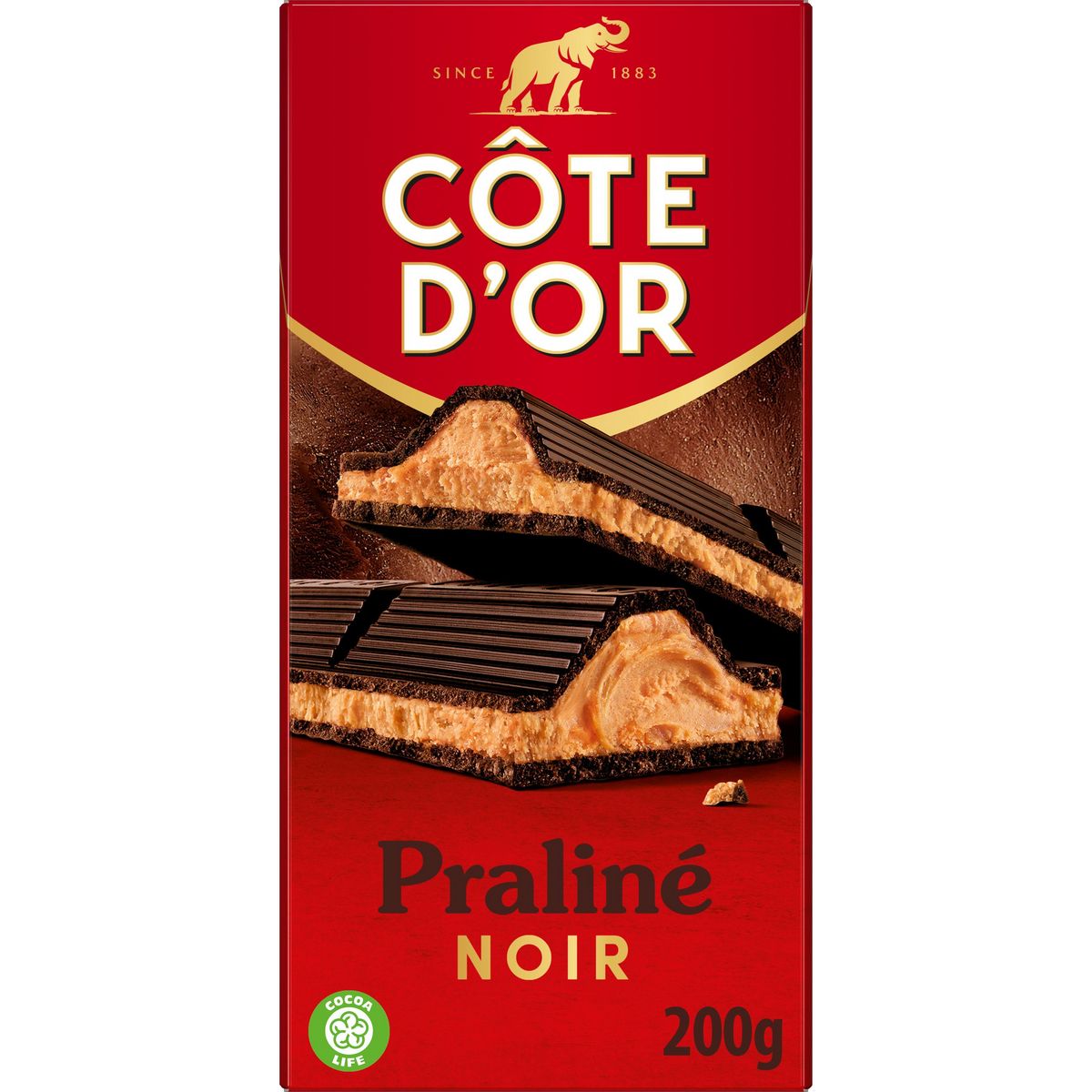 CÔTE D’OR Praliné Noir 200g