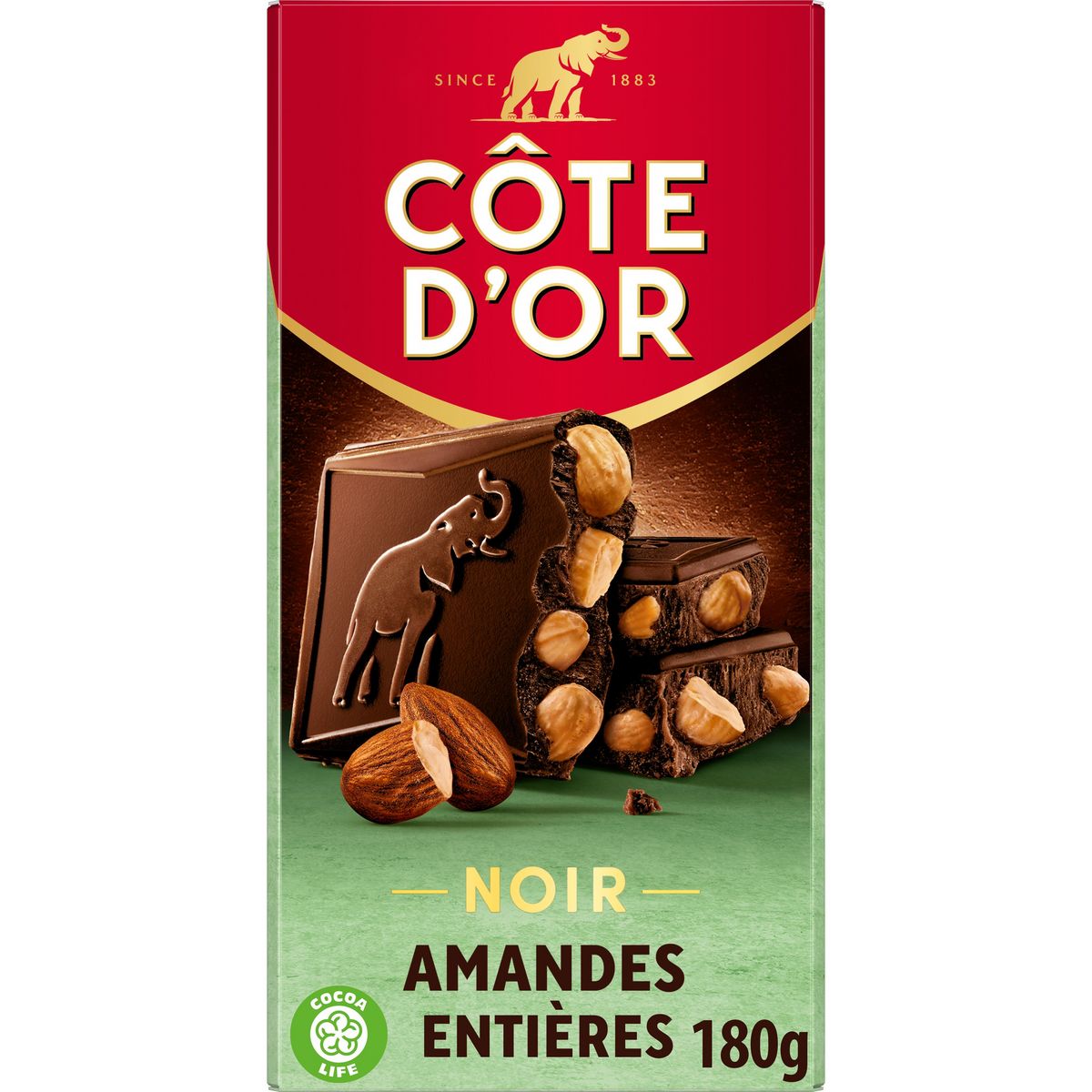 CÔTE D’OR Amandes Noir 180g