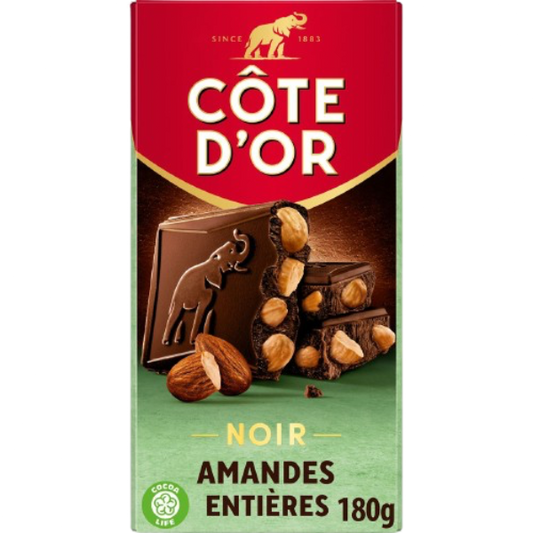 CÔTE D’OR Amandes Noir 180g