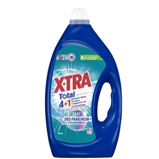 X-TRA Total 4+1 Déo Fraîcheur Lessive liquide (57 lavages)