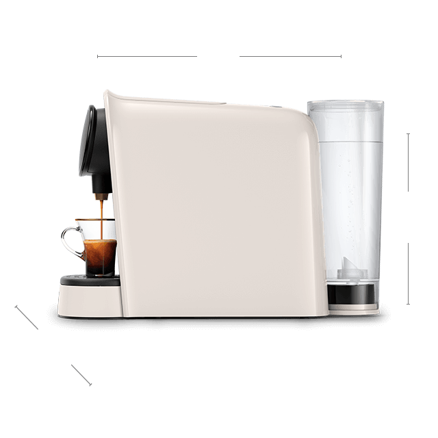 PHILIPS Machine tà café L'OR Barista Original Satin Blanc + 50 capsules pour expérience café premium à domicile